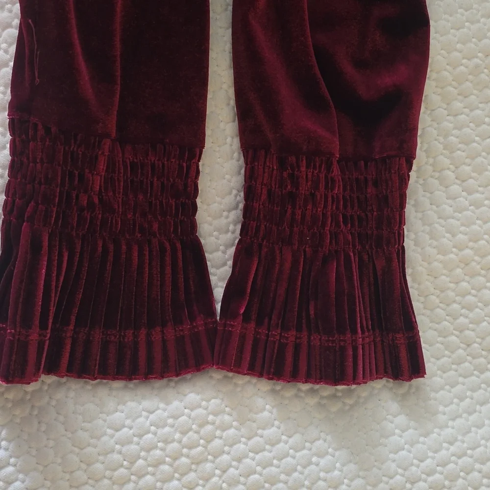 Molly Bracken Elegant Velvet Red Top - Picture 8 of 10